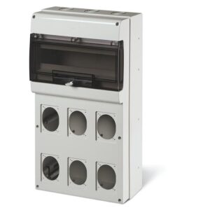 Centralino IP66 16 Moduli con 6 Flange per prese CEE